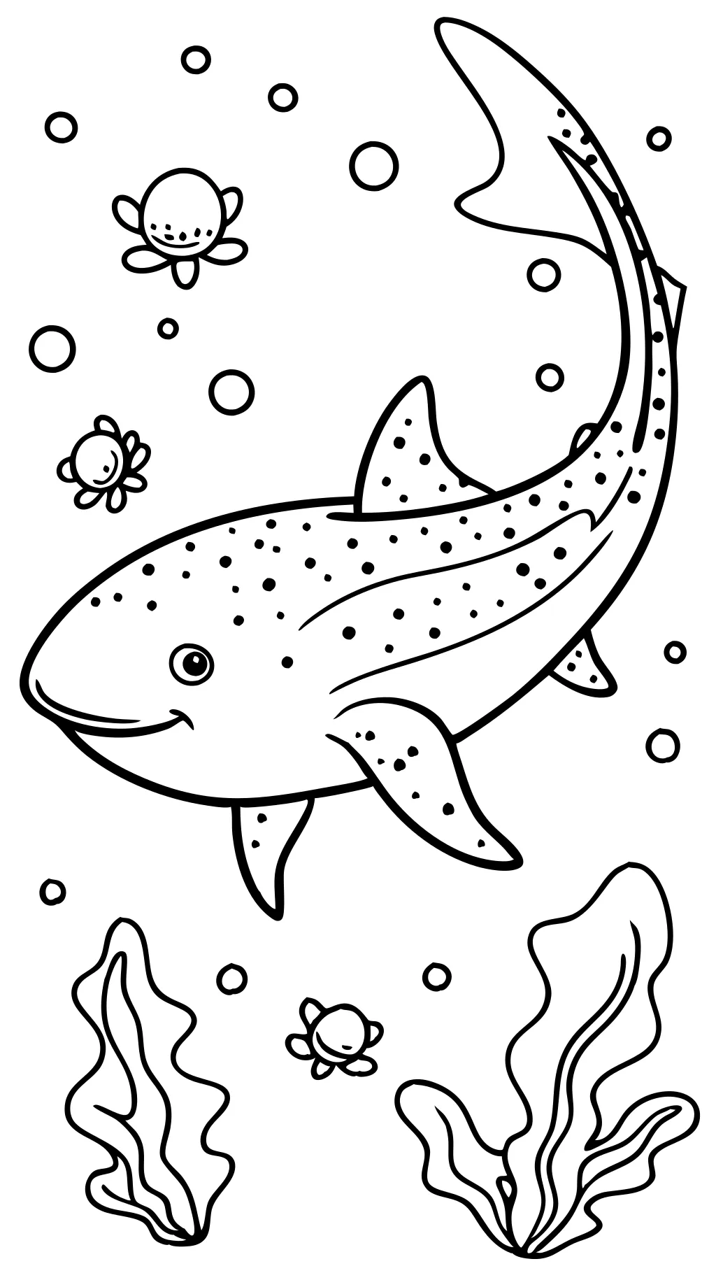 coloring pages whale shark